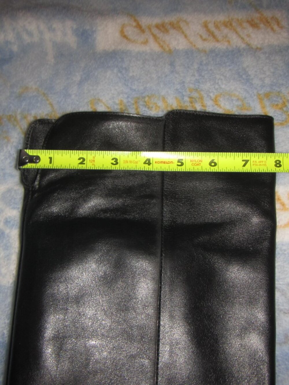 Charles David Black Leather Stiletto Boots w/ Gold Bar Strap Sz 10 Narrow Shaft - Picture 8 of 10